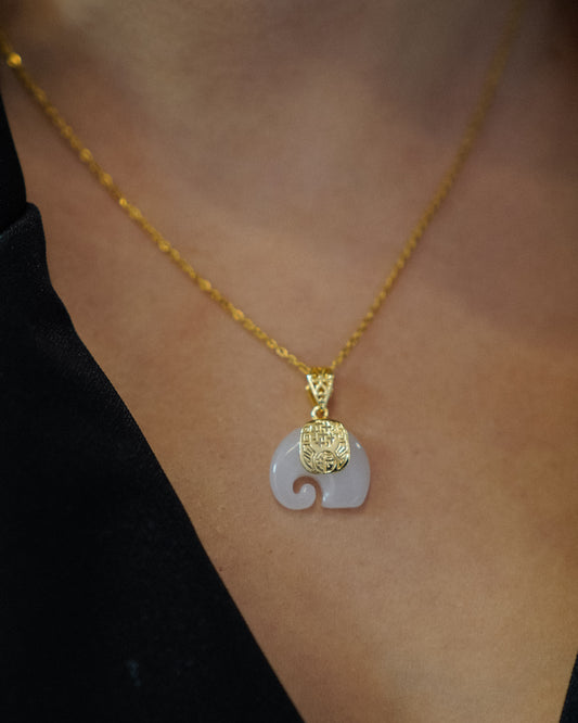 Collier Éléphant Acier inoxydable doré